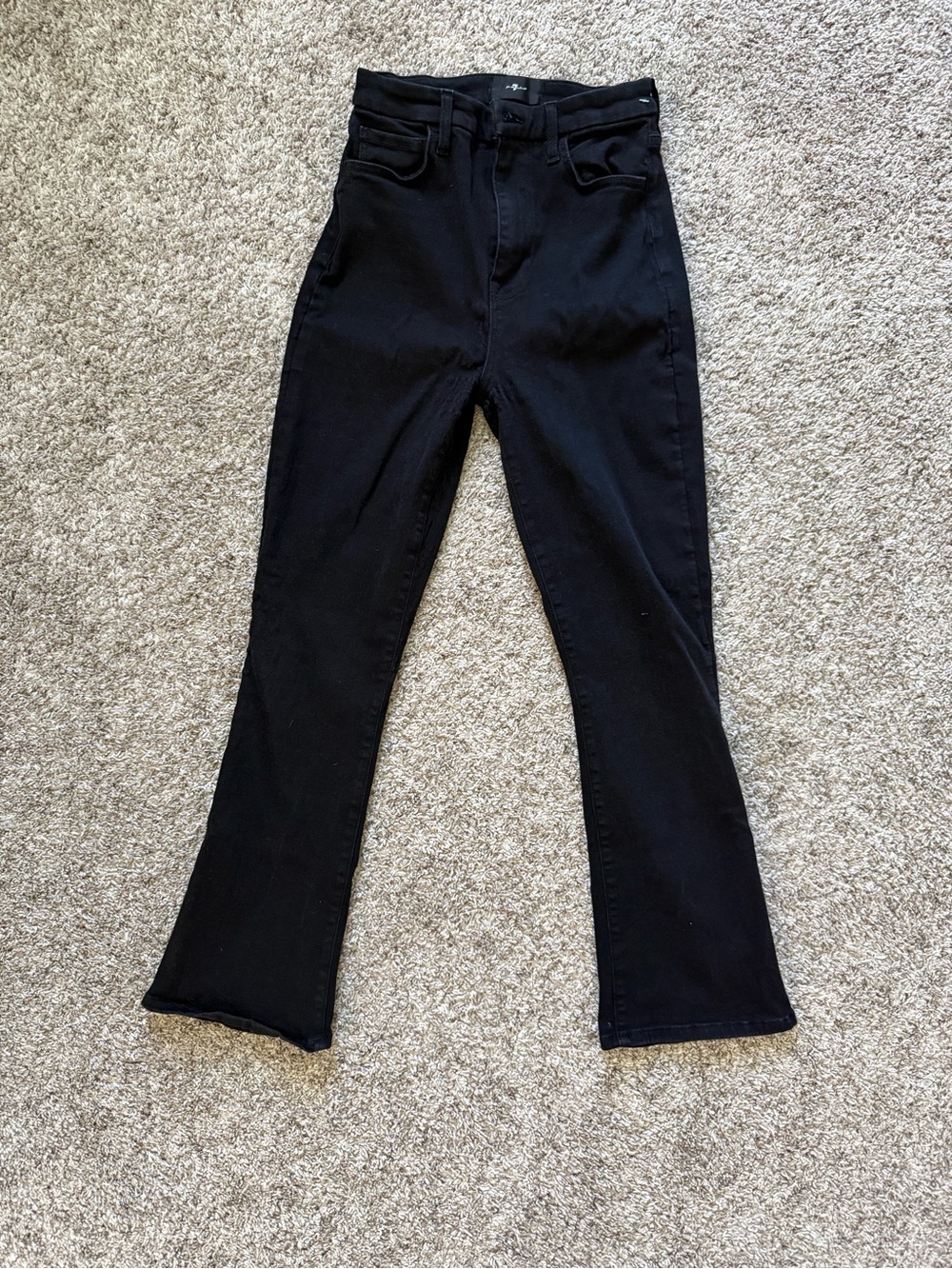 7 for all Mankind Classic Black Women's High-Rise Flare Jeans
